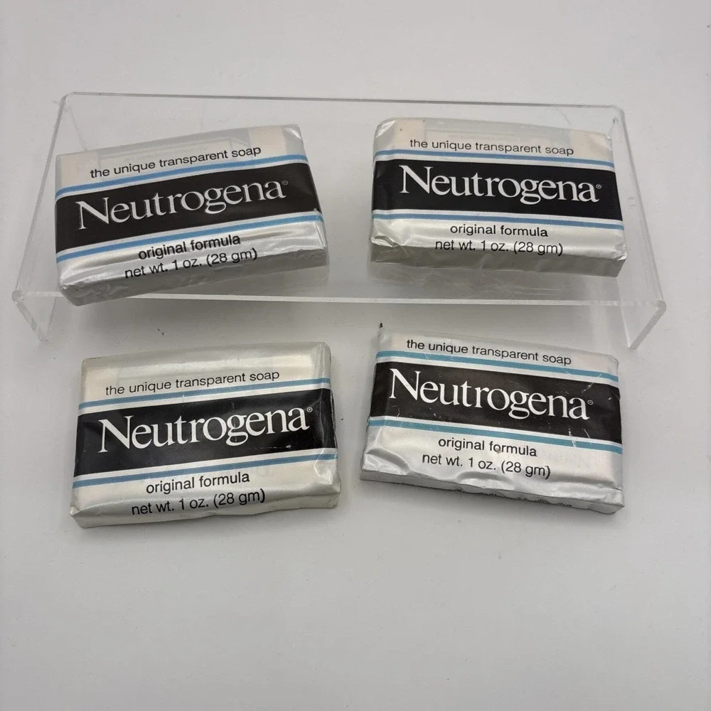 Vtg~Neutrogena~The Unique Transparent Soap~Set of 4~Travel Size (1 oz)
